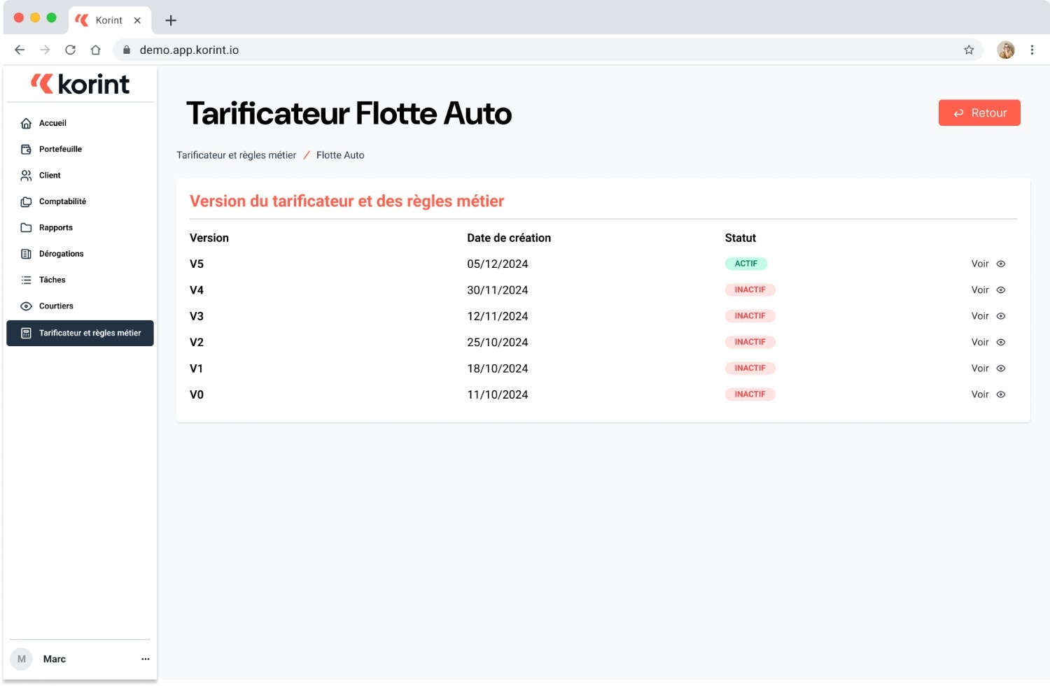 Korint API pricing: digital pricing engine, versioning, data enrichment, secure APIs.