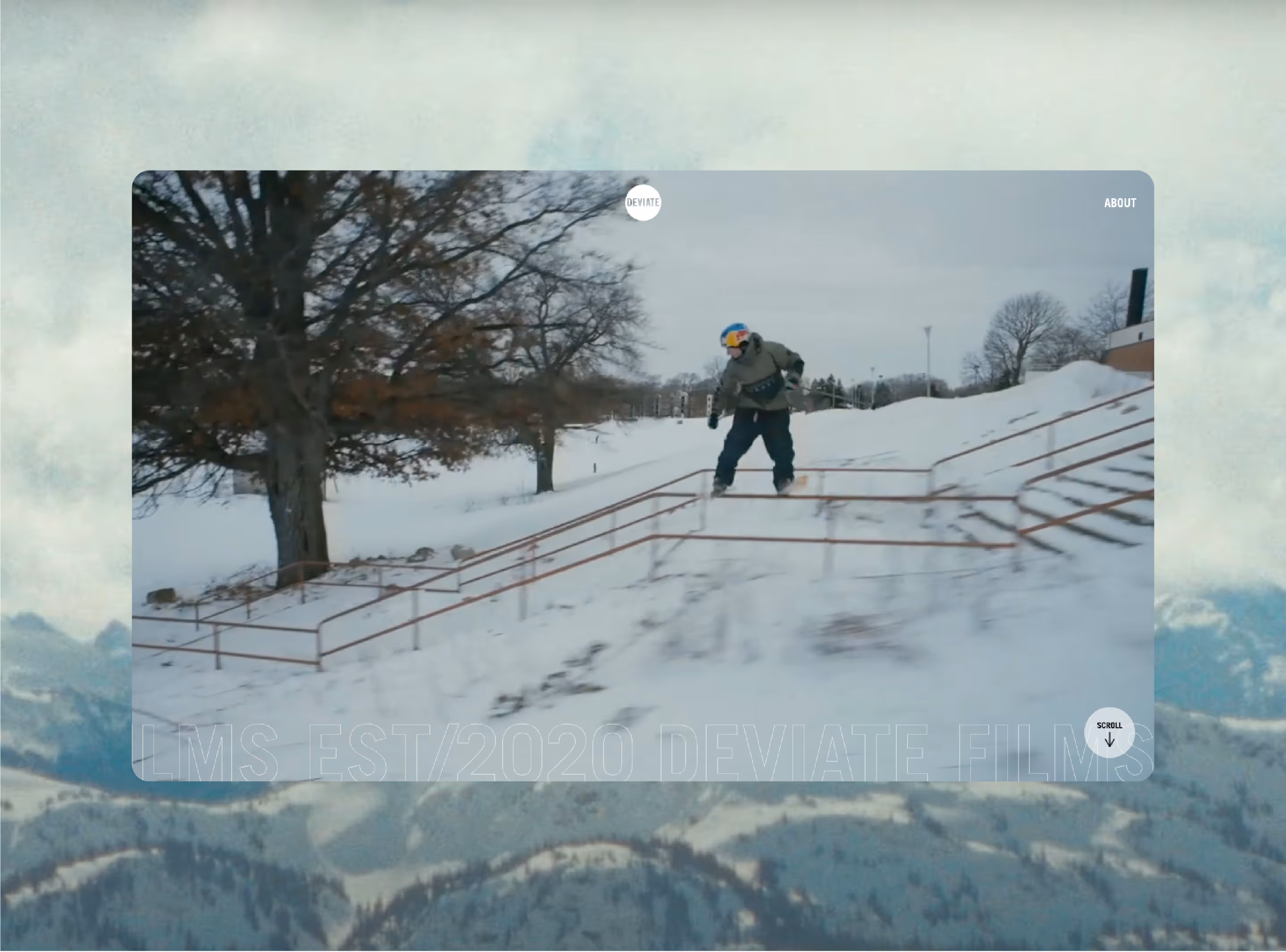 Action sports and film production Webflow website – Deviate Films