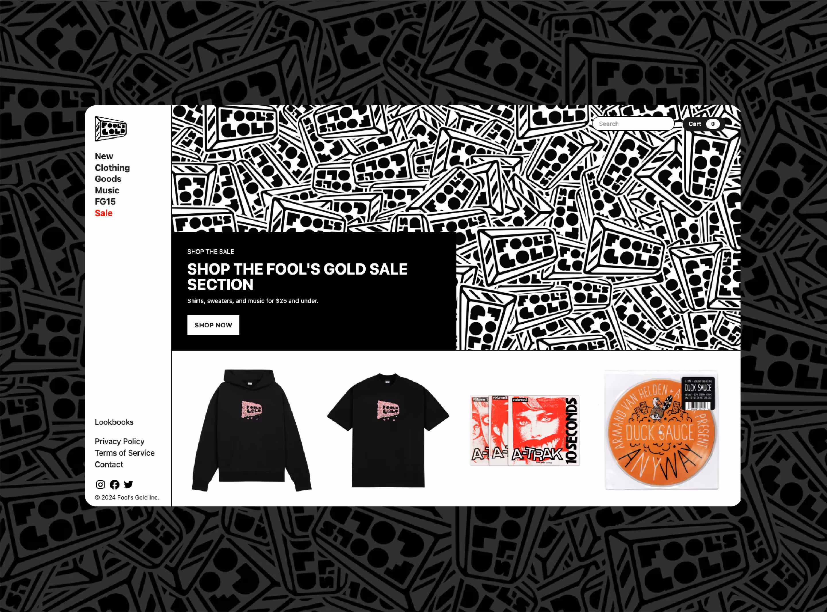 E-commerce Webflow and Shopify development for music label – Fool’s Gold Records