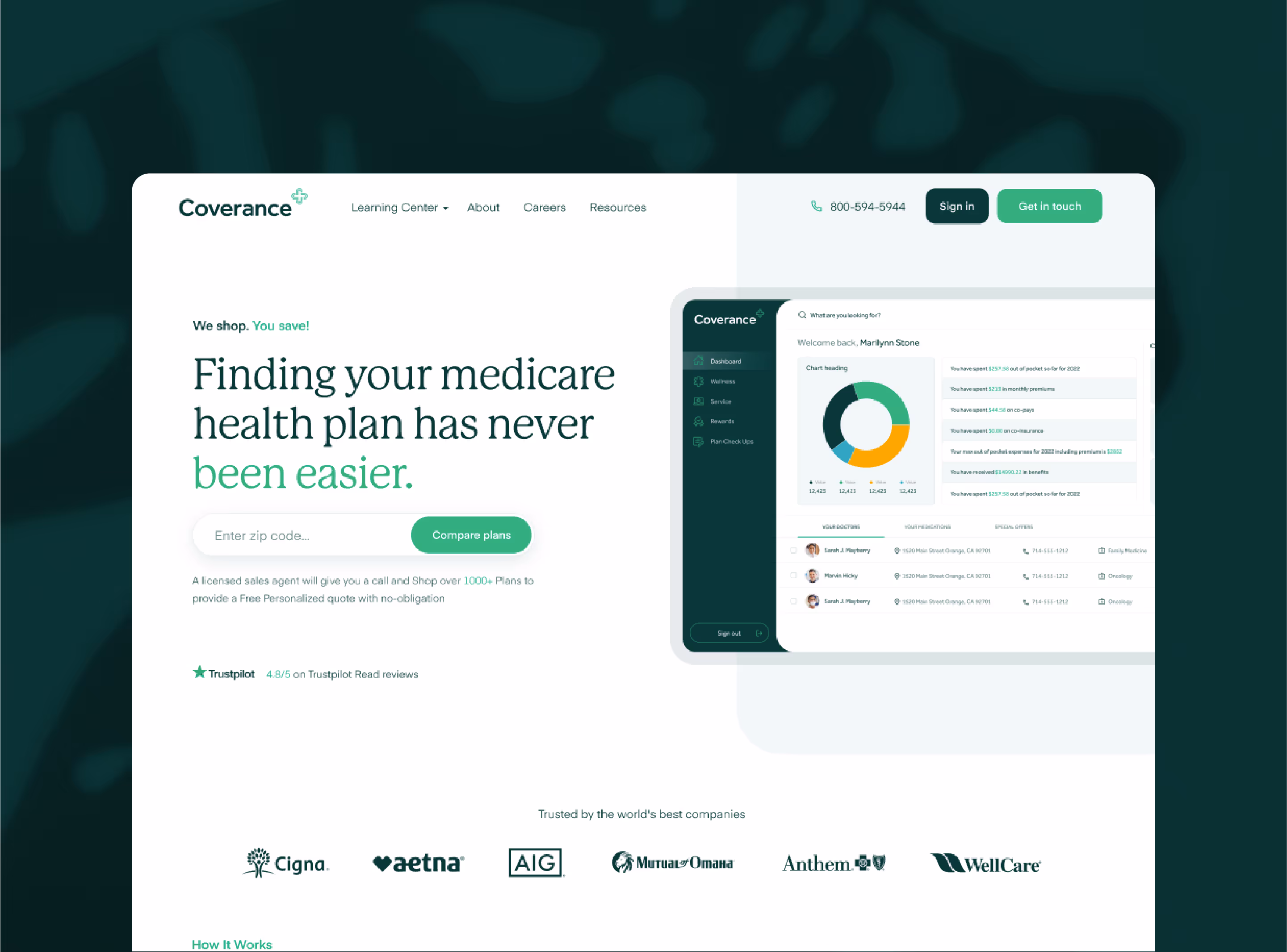 Health platform Webflow development – Coverance Insurance