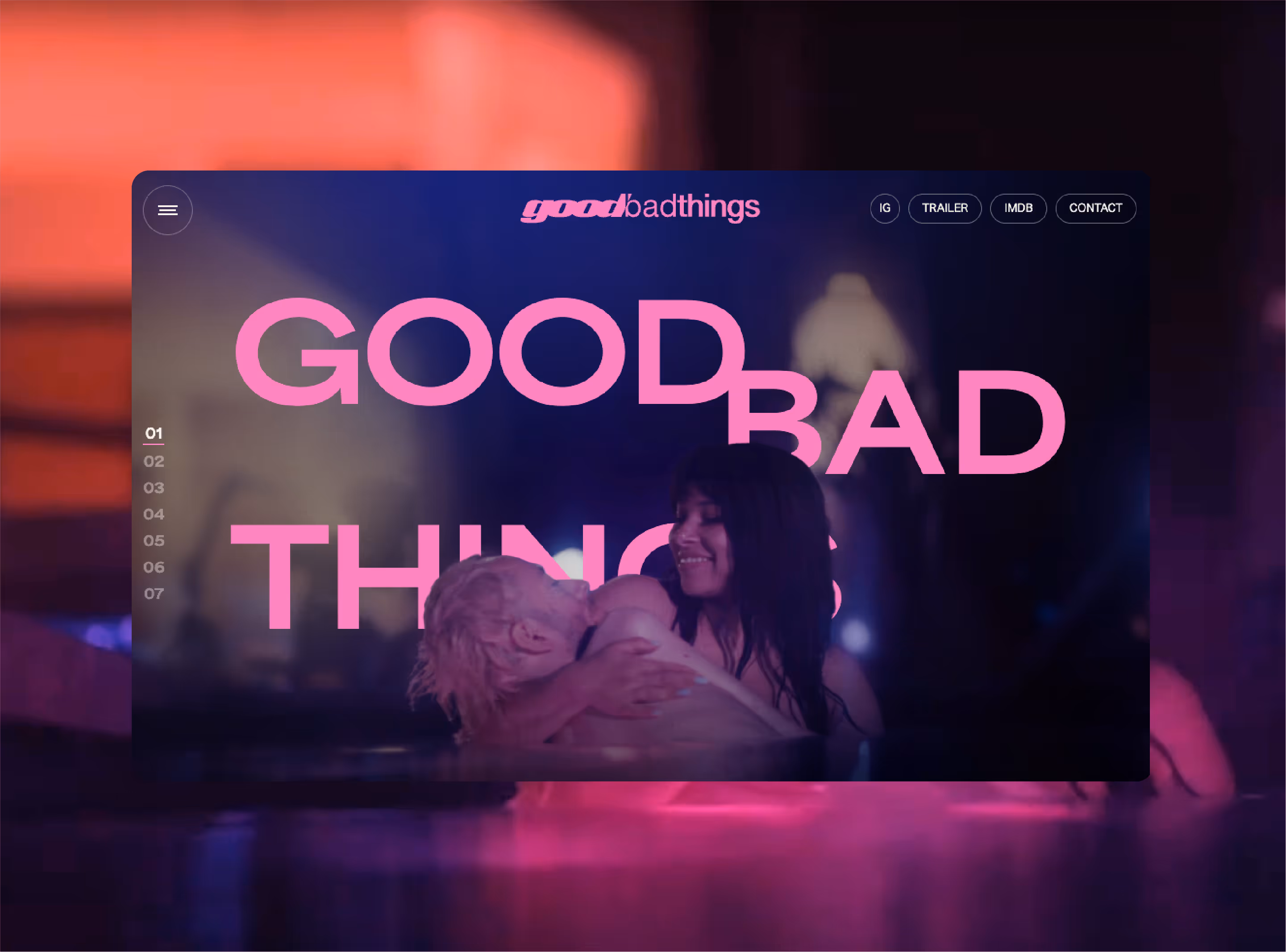 Feature film promotional Webflow site – Good Bad Things