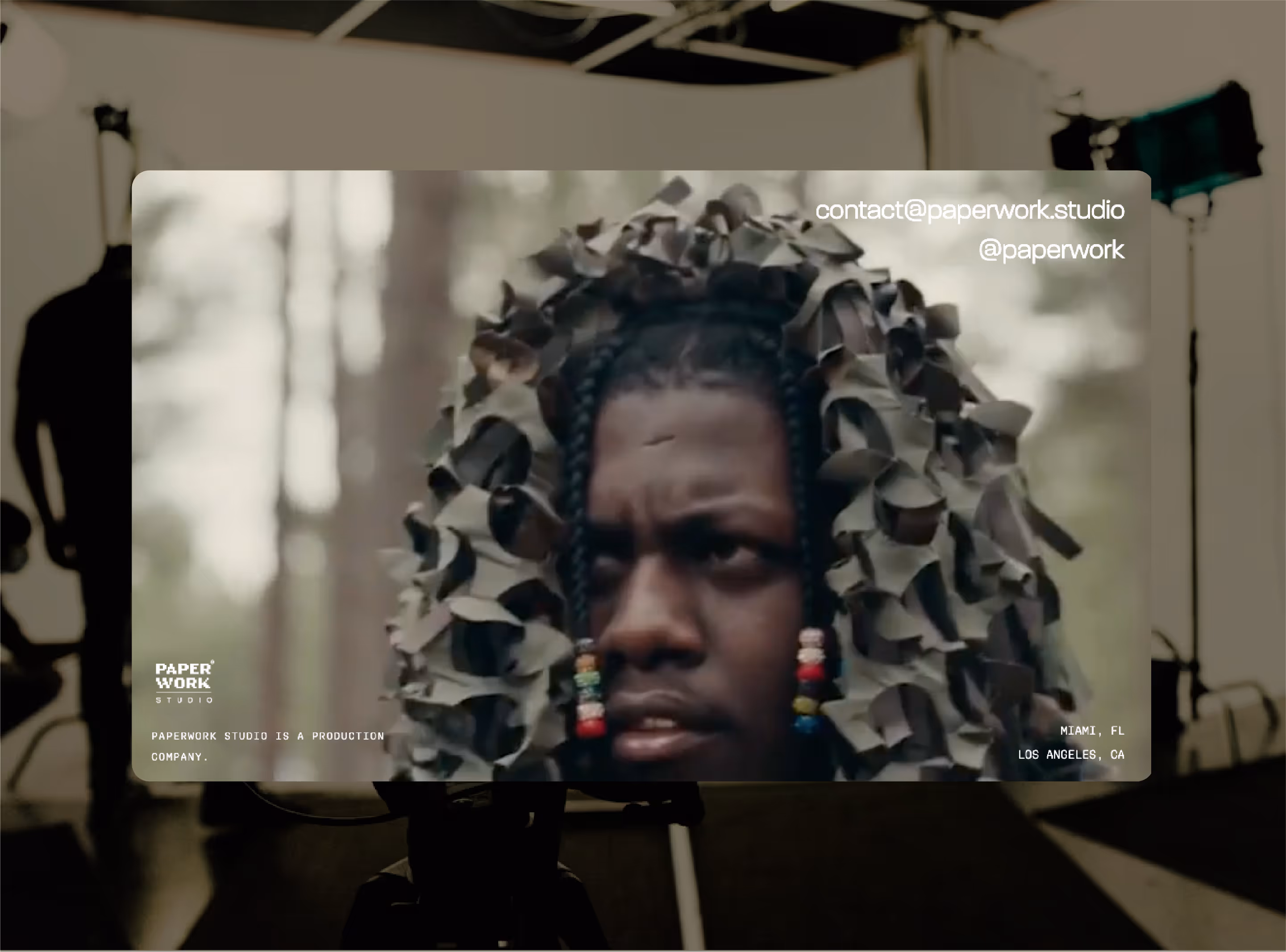 Video production company Webflow website – Paperwork Studio