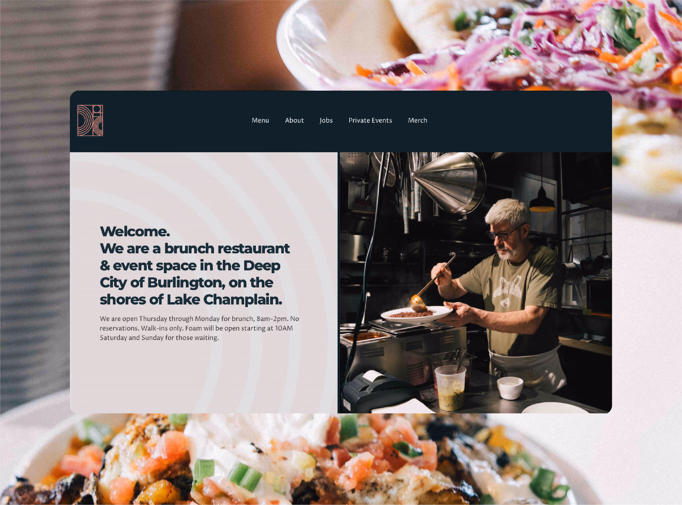 Restaurant and bar Webflow website – Deep City