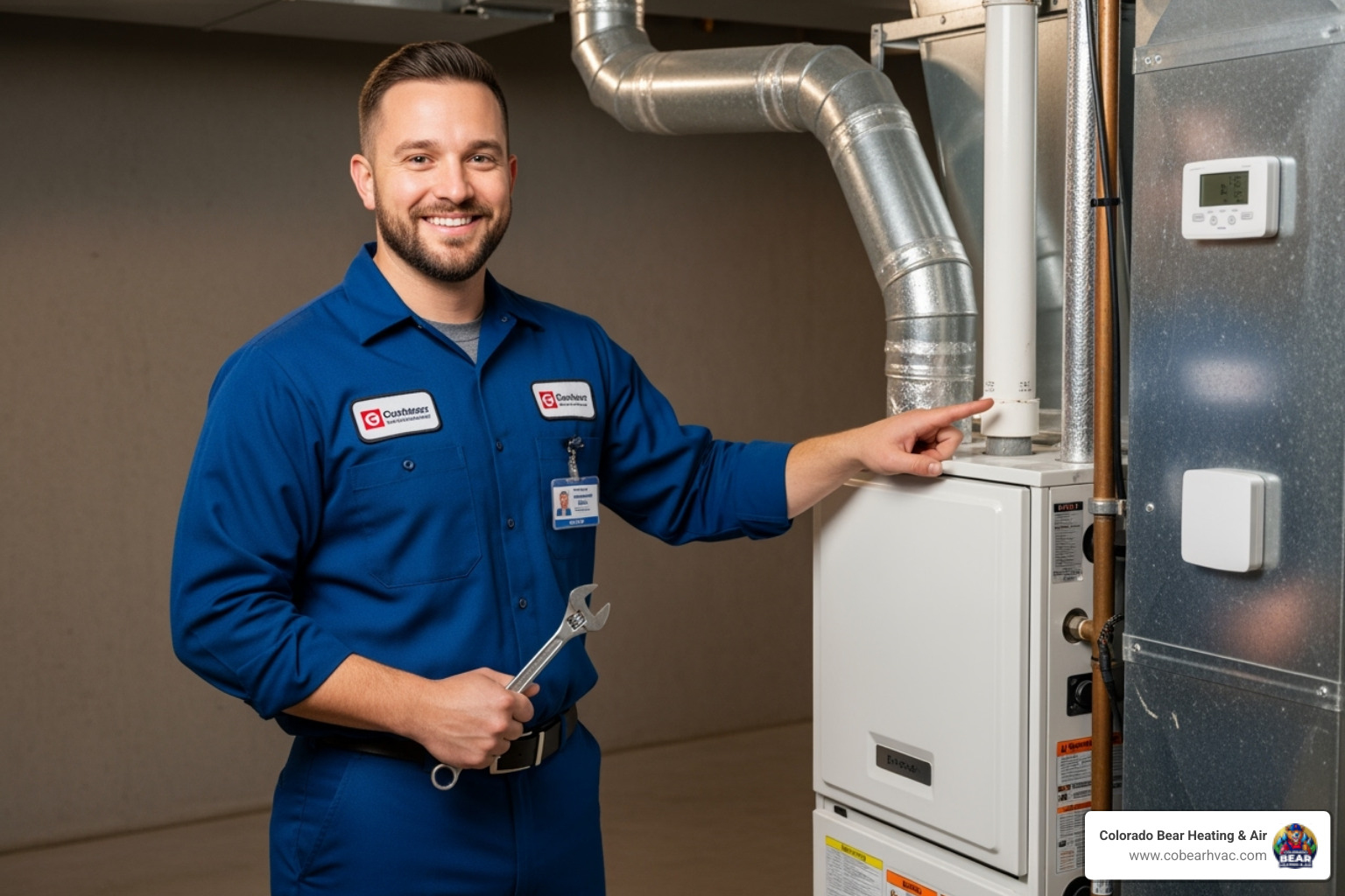 certified technician with proper uniform and ID badge - 24/7 heating repair in denver, co