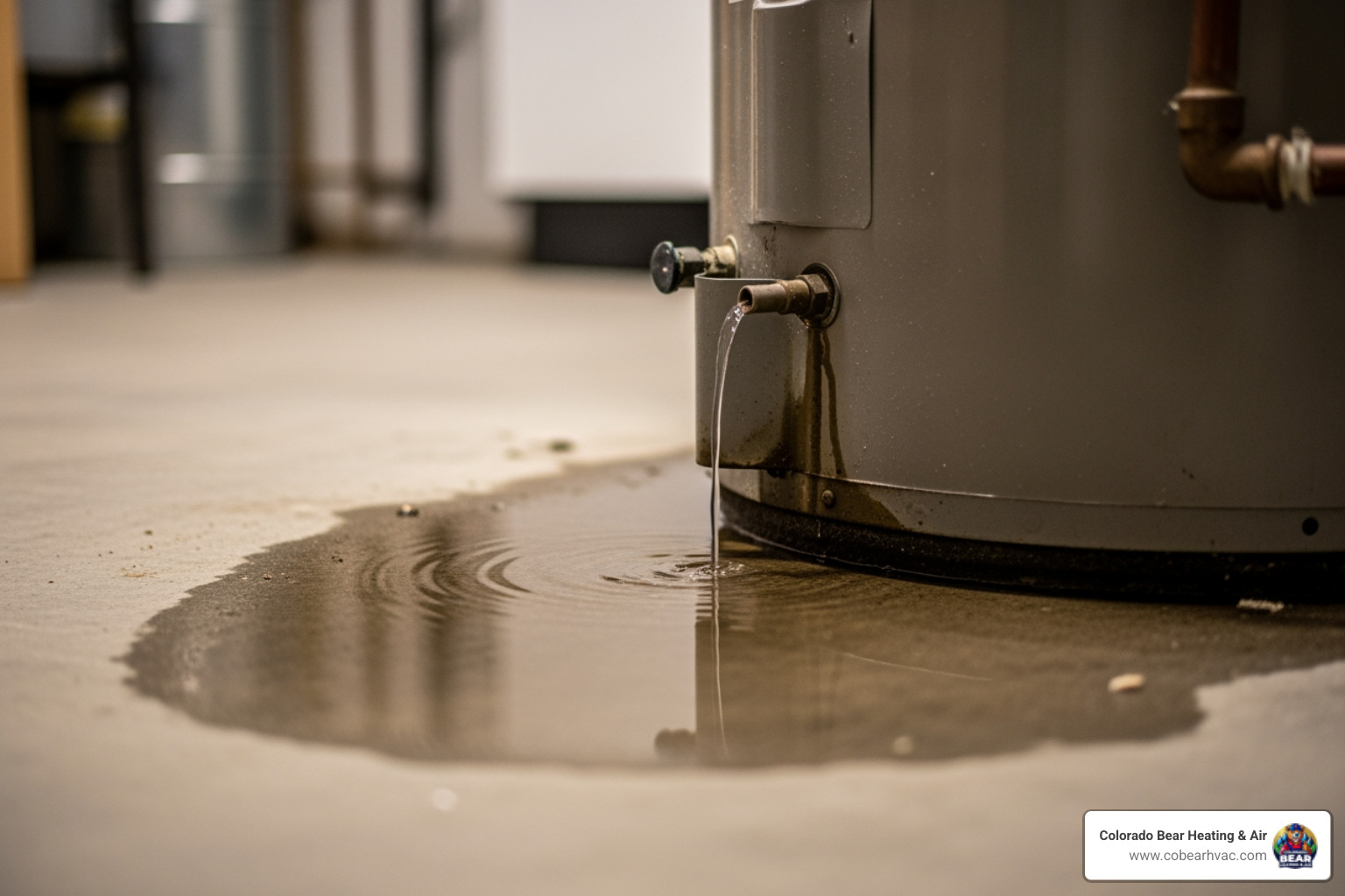 water pooling at the base of a water heater tank - water heater repair castle rock water pooling at the base of a water heater tank - water heater repair castle rock
