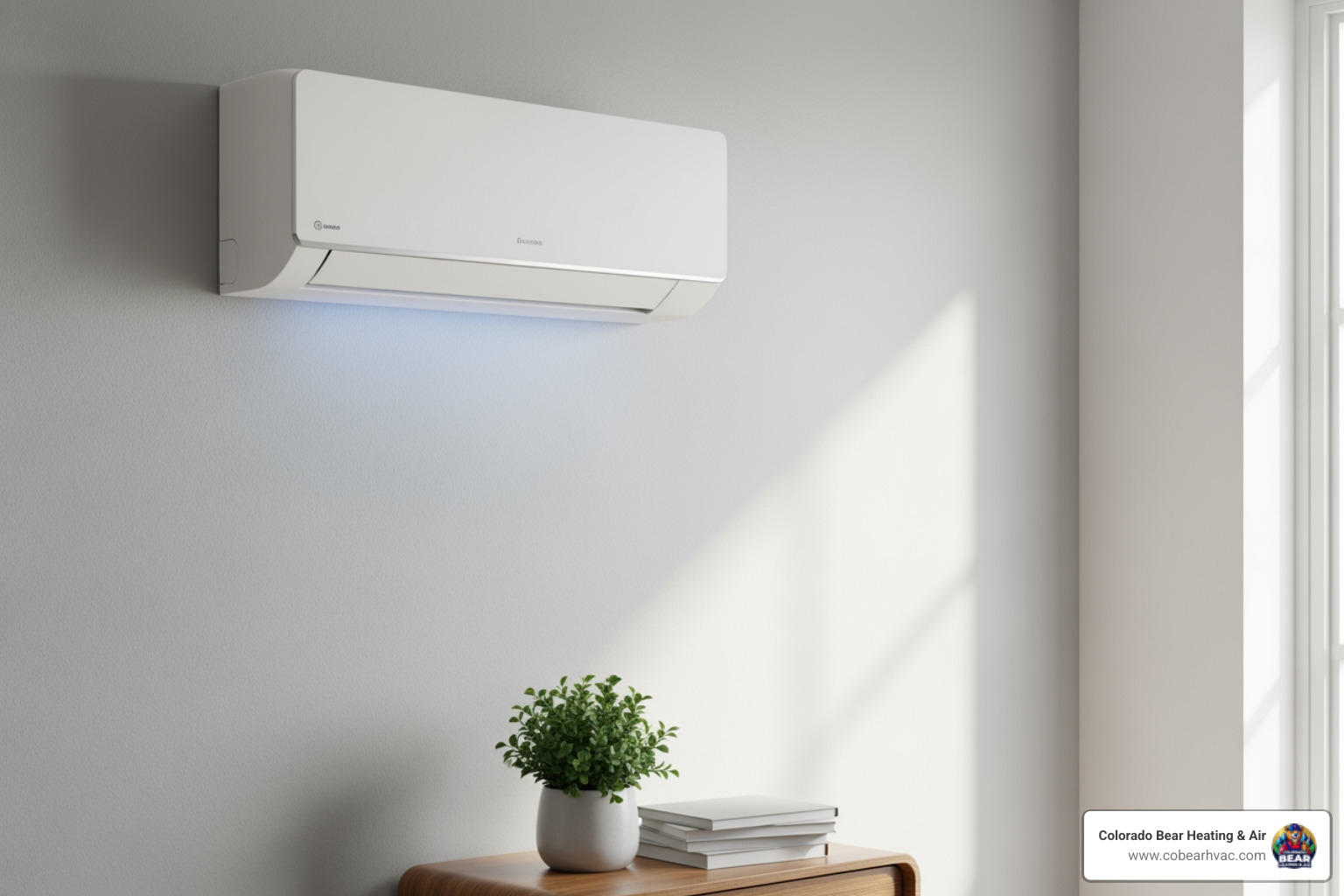 Modern ductless mini-split unit on a wall - uneven cooling highlands ranch
