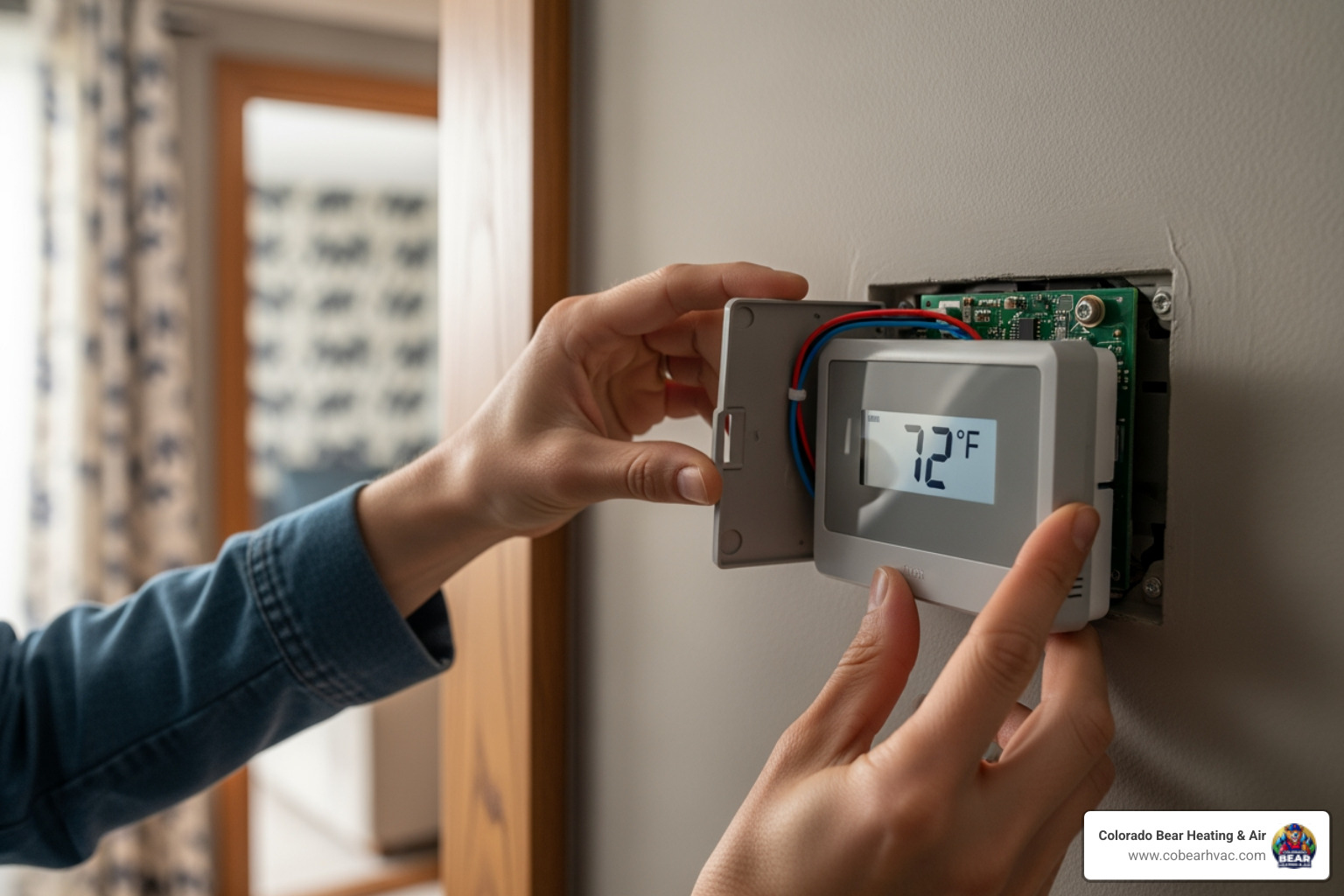 homeowner removing the cover from a thermostat - thermostat not working littleton co homeowner removing the cover from a thermostat - thermostat not working littleton co