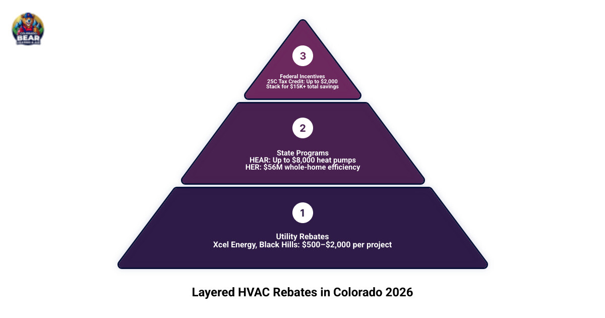 Layered federal, state, and utility HVAC rebate programs available to Colorado homeowners in 2026 - colorado energy rebates Layered federal, state, and utility HVAC rebate programs available to Colorado homeowners in 2026 - colorado energy rebates