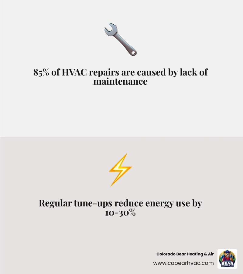 Infographic showing HVAC service frequency by system type, age, and ROI of regular maintenance - how often should you Infographic showing HVAC service frequency by system type, age, and ROI of regular maintenance - how often should you