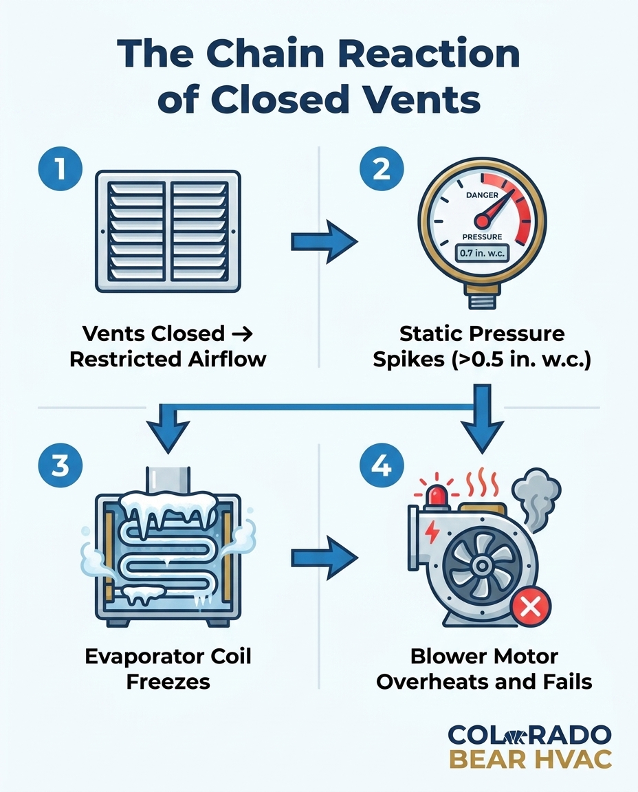 The Chain Reaction of Closed Vents