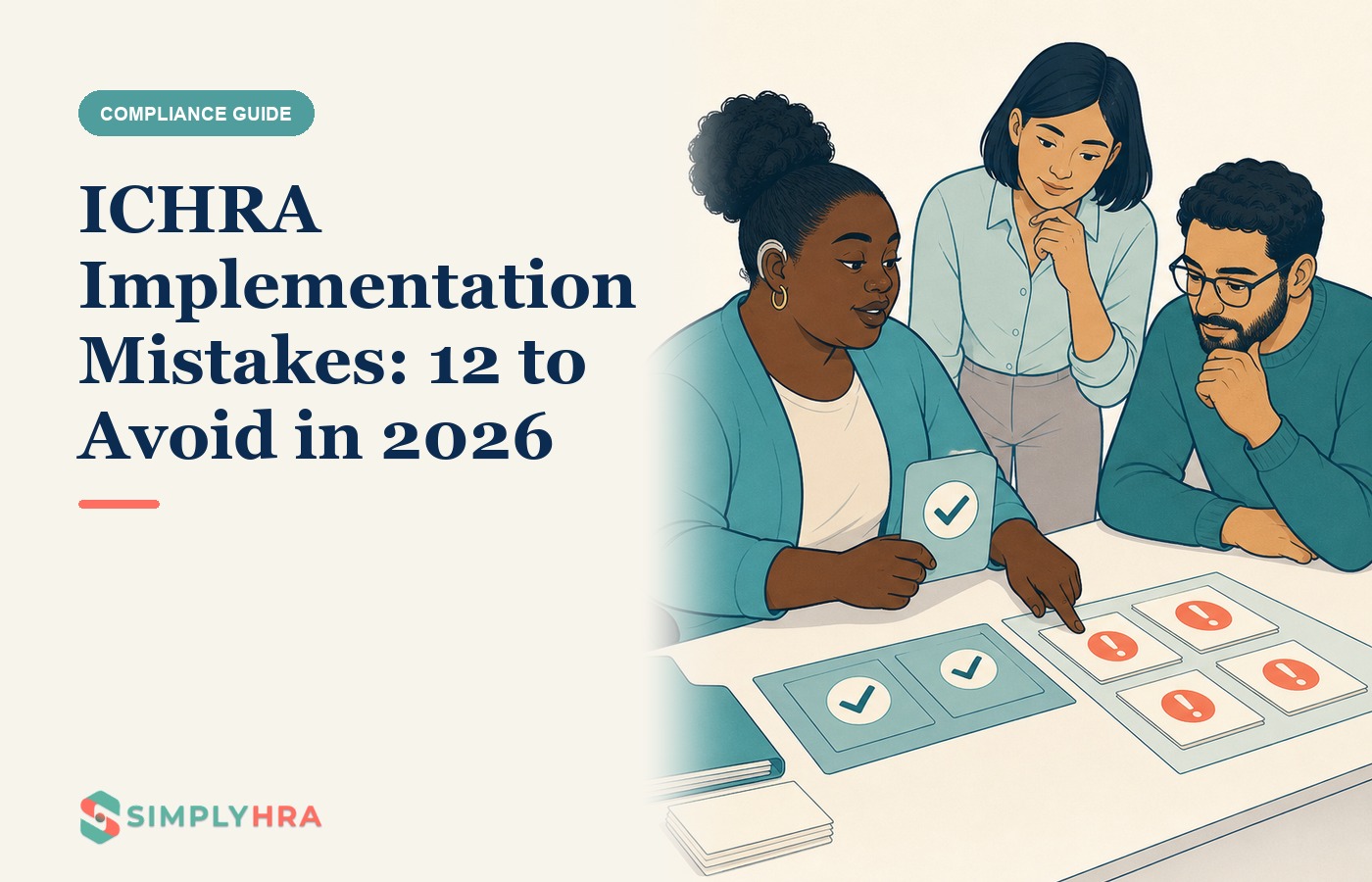 SimplyHRA illustration: ICHRA Implementation Mistakes: 12 to Avoid in 2026