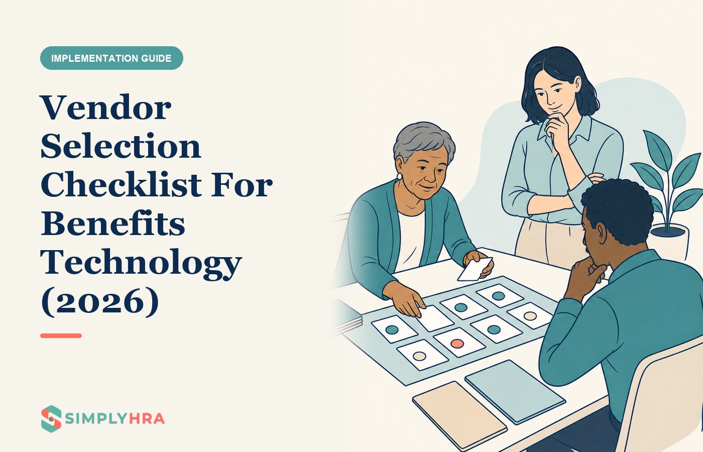 SimplyHRA illustration: Vendor Selection Checklist For Benefits Technology (2026)