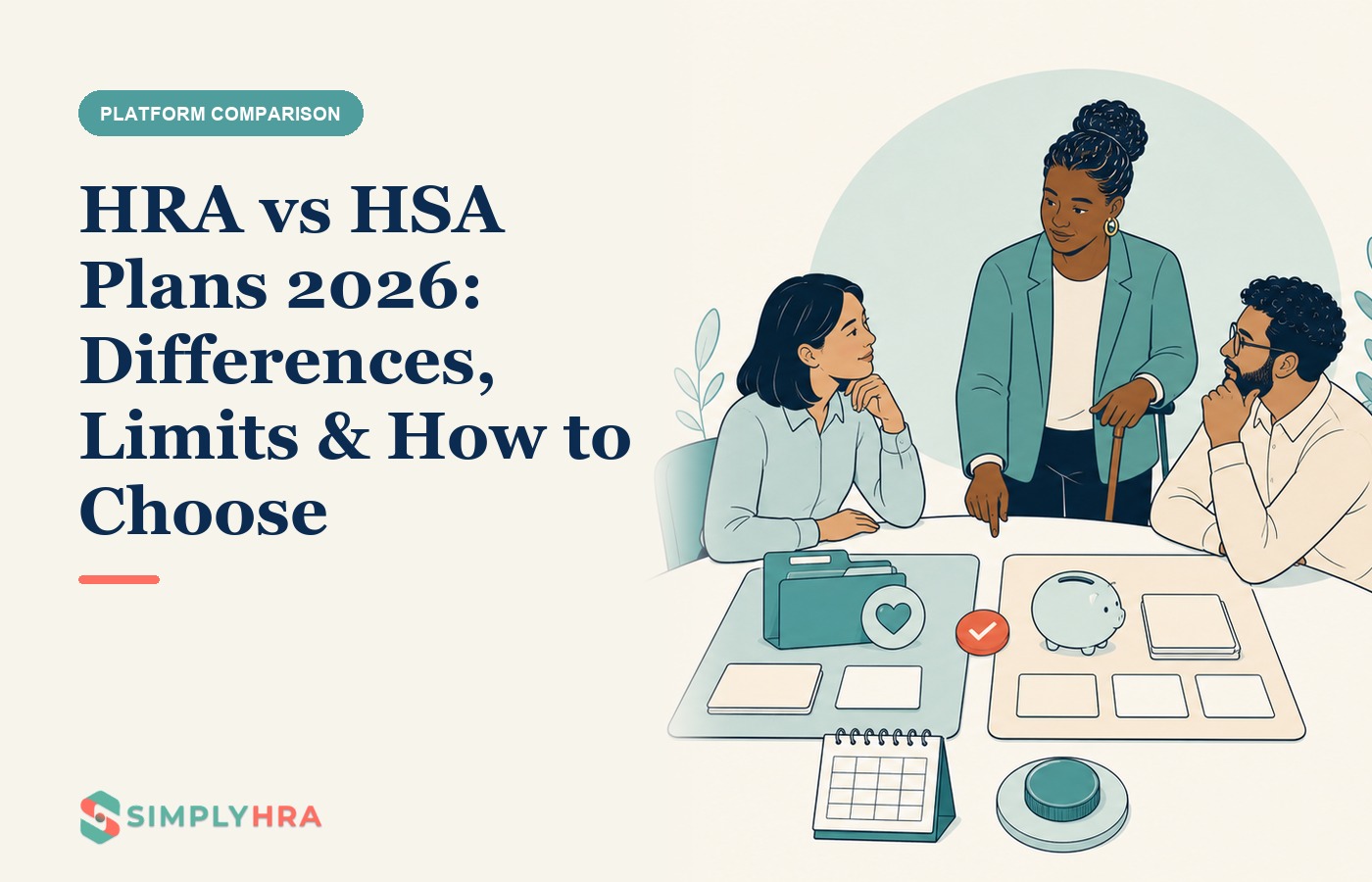 SimplyHRA illustration: HRA vs HSA Plans 2026: Differences, Limits & How to Choose