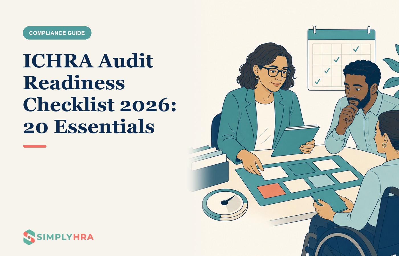SimplyHRA illustration: ICHRA Audit Readiness Checklist 2026: 20 Essentials