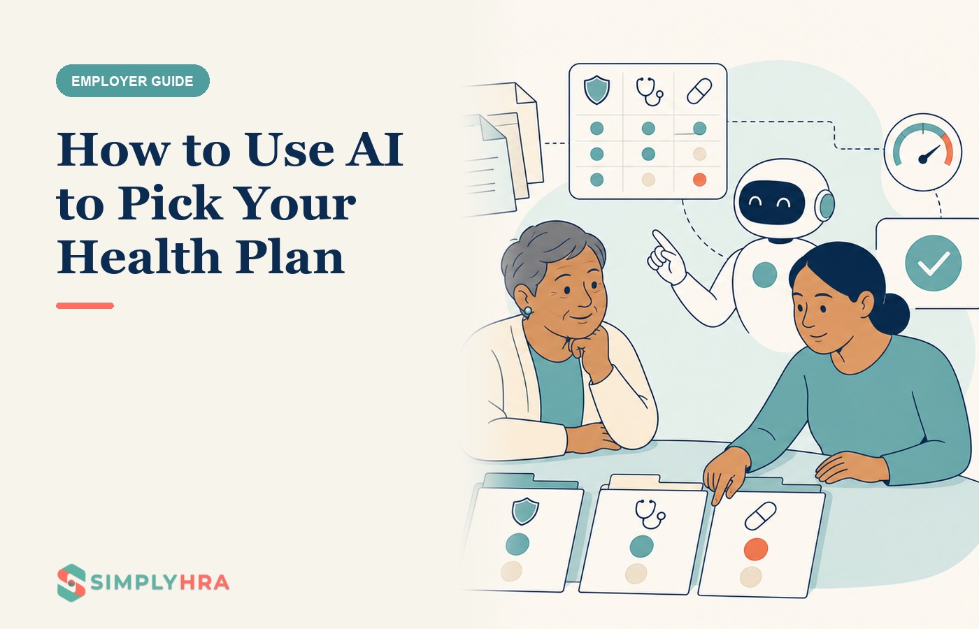 SimplyHRA illustration: How to Use AI to Pick Your Health Plan