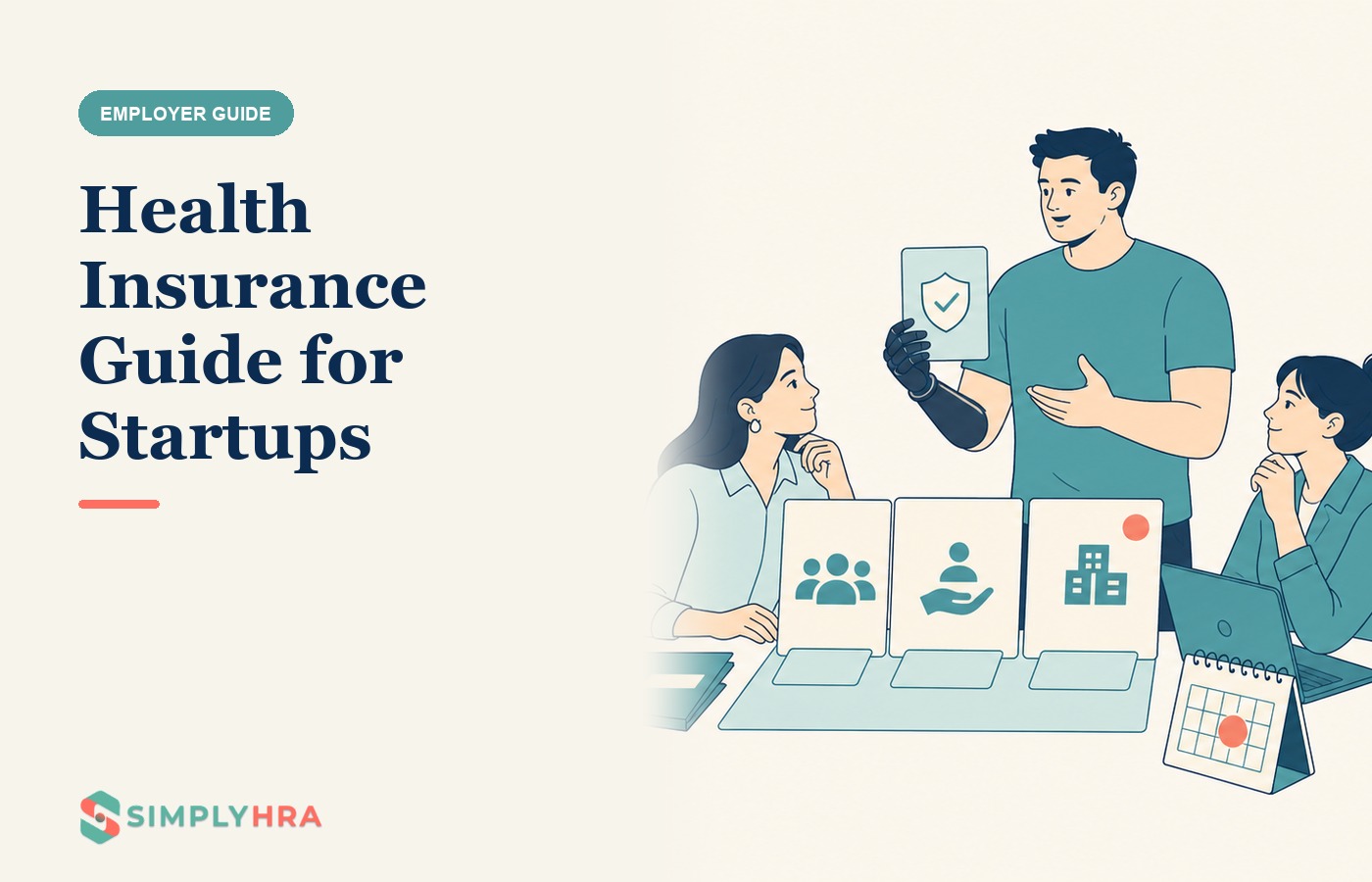 SimplyHRA illustration: Health Insurance Guide for Startups