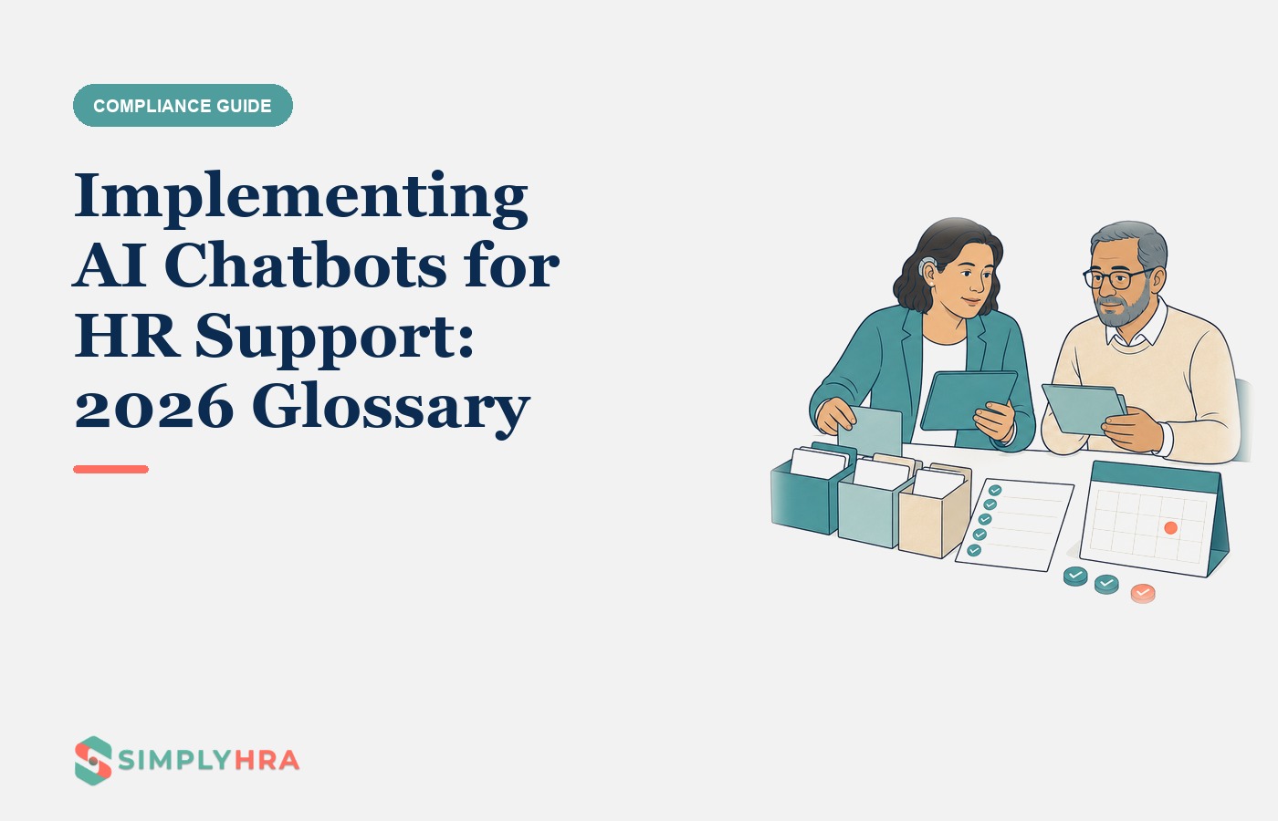 SimplyHRA illustration: Implementing AI Chatbots for HR Support: 2026 Glossary