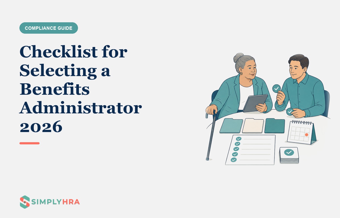 SimplyHRA illustration: Checklist for Selecting a Benefits Administrator 2026