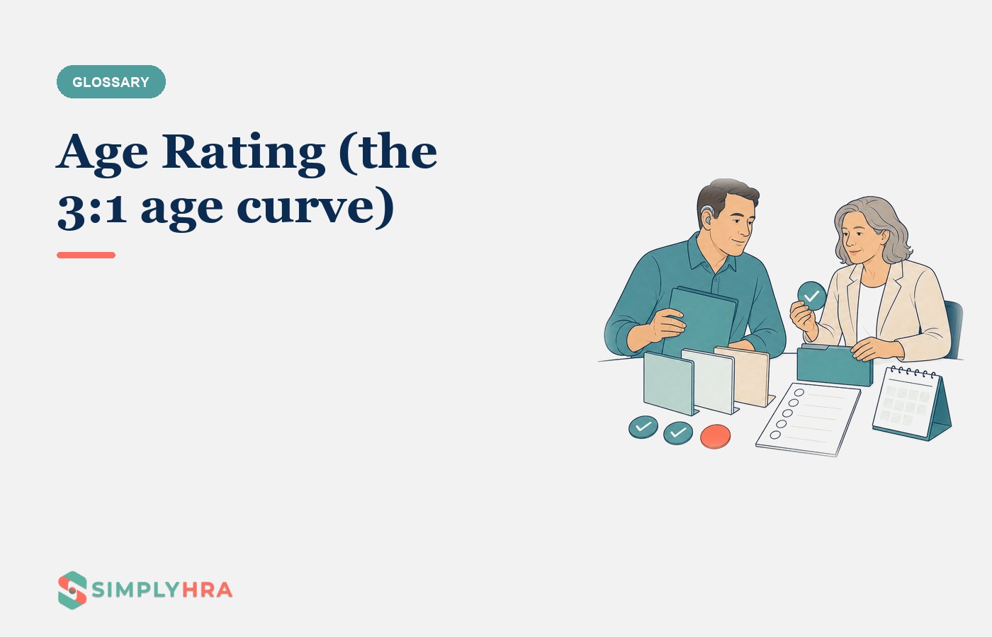 SimplyHRA illustration: Age Rating (the 3:1 age curve)