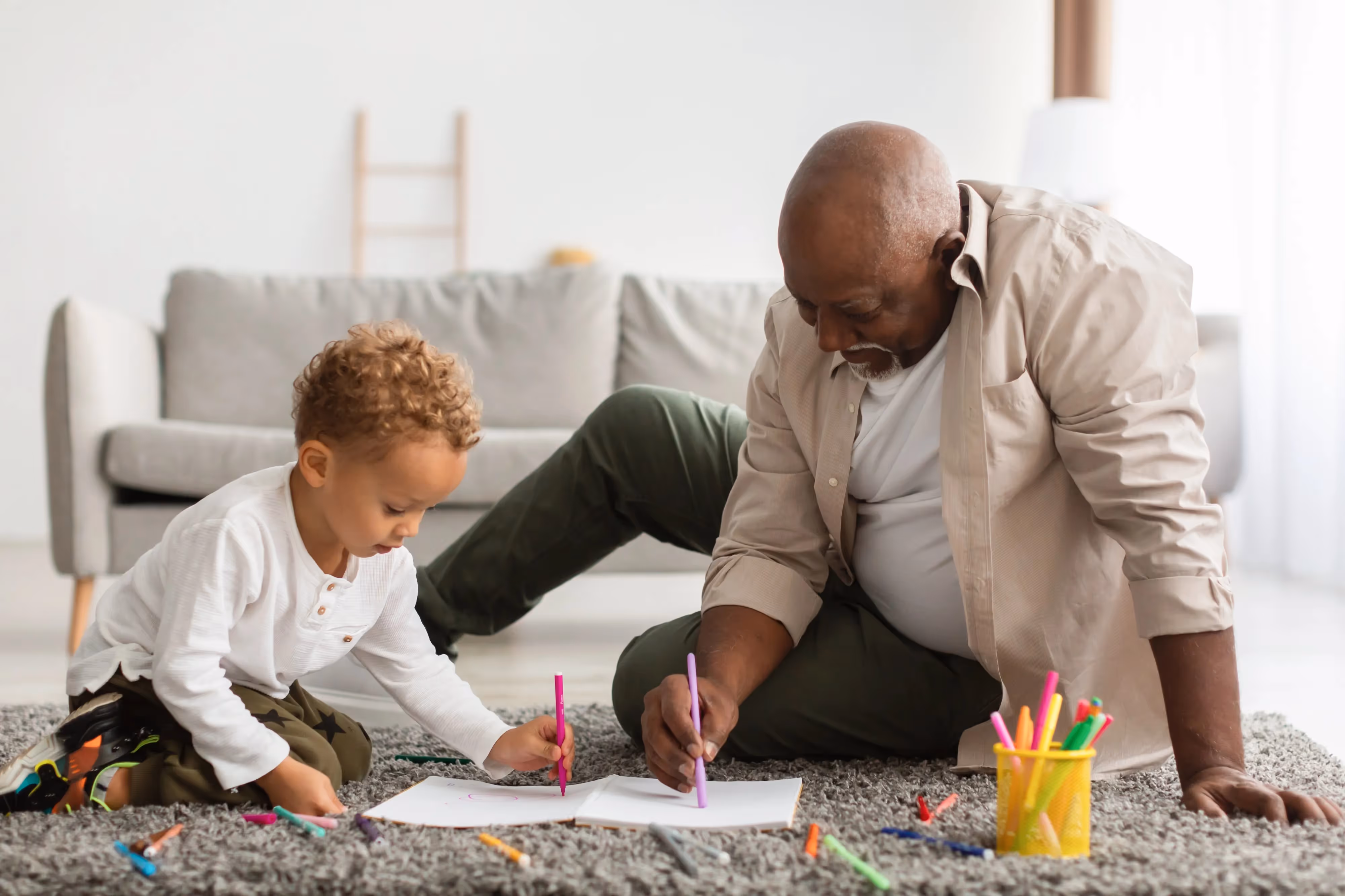 Playing with Grandchild Stock Photo
