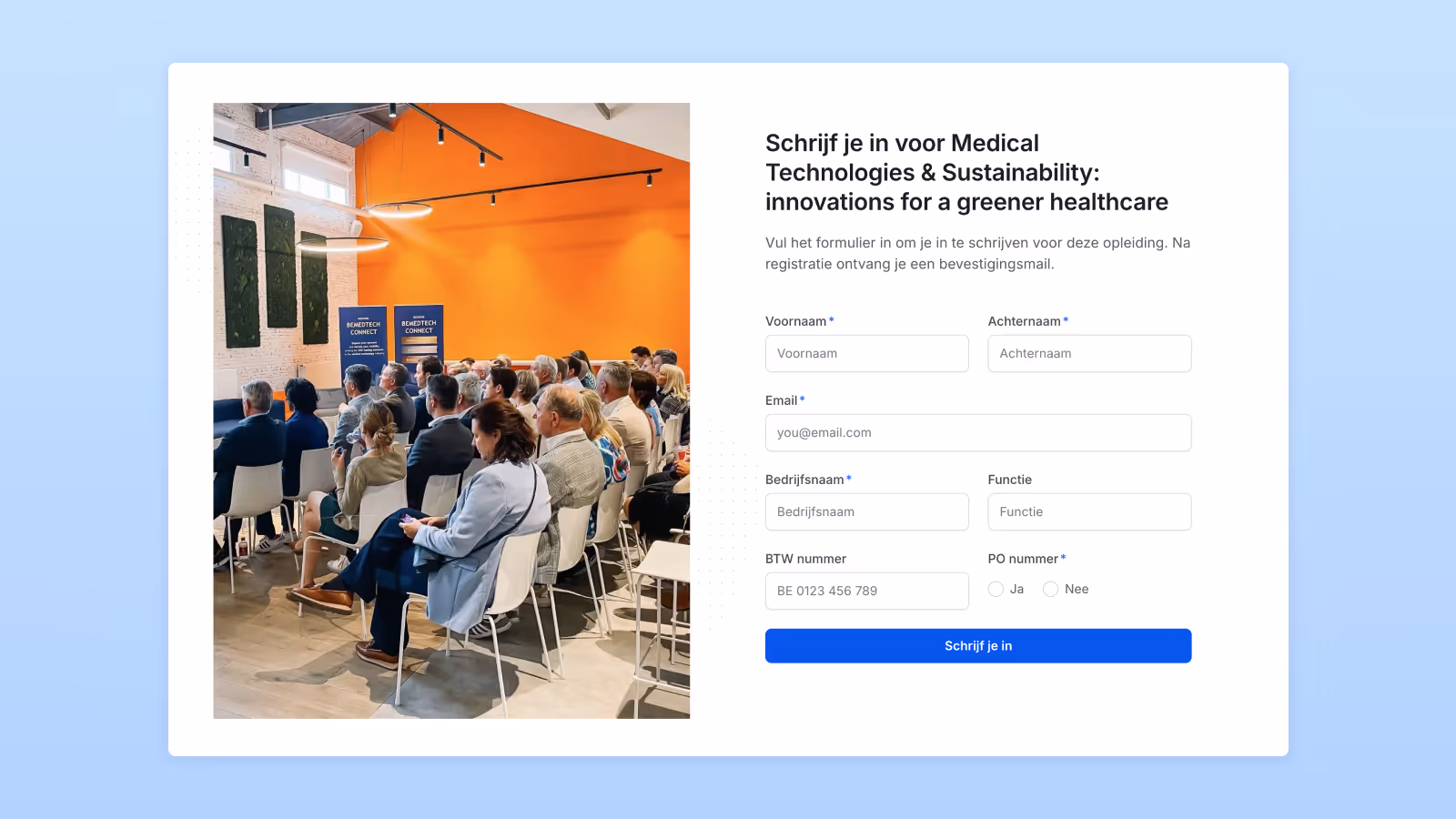 Screenshot of BeMedTech website