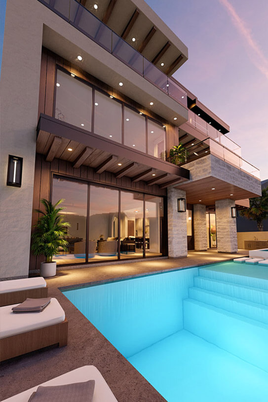 Photo of a outside swimming pool