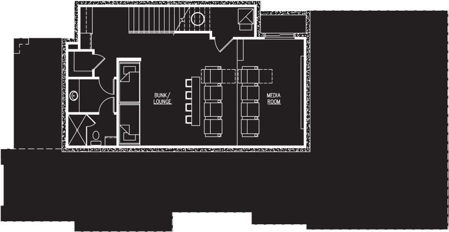 Lula Cove floor plan lower level