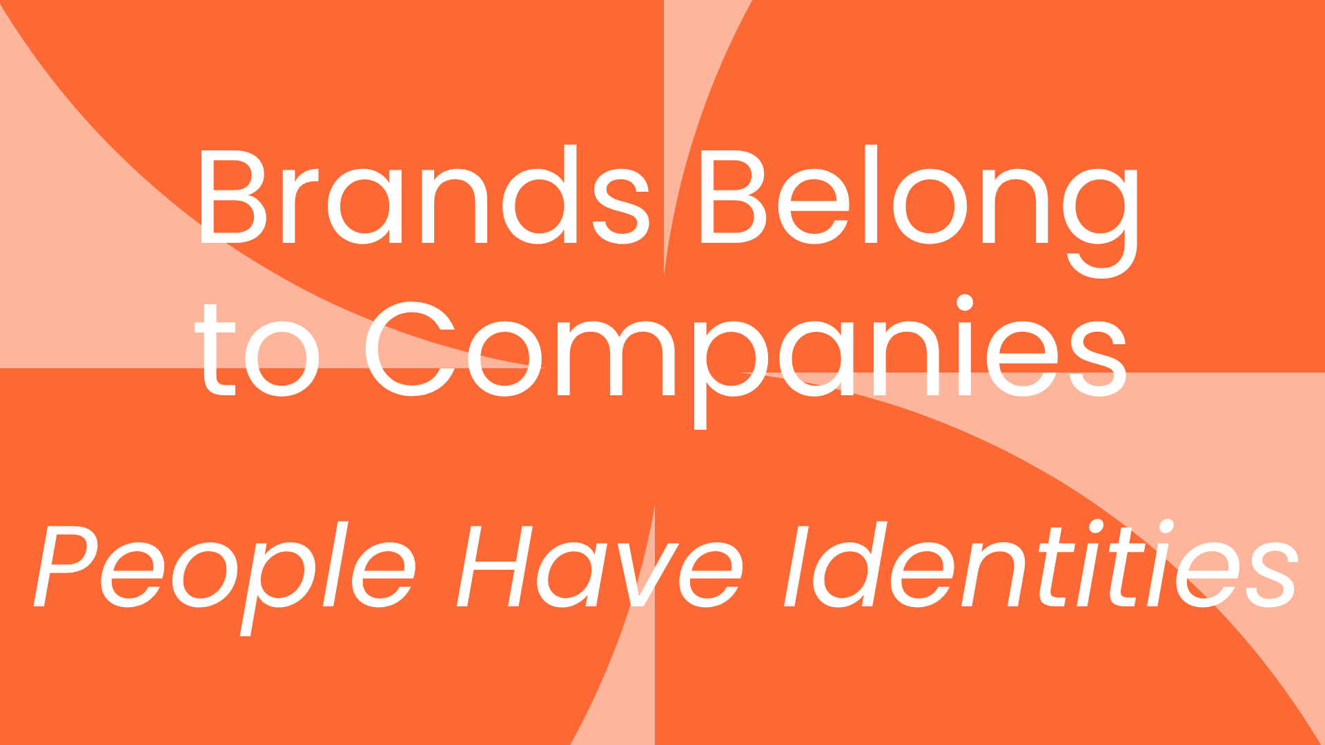 Stop Building a Personal Brand. Start Building an Identity.