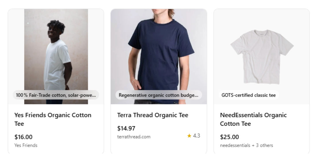 Sustainable clothing with free shipping