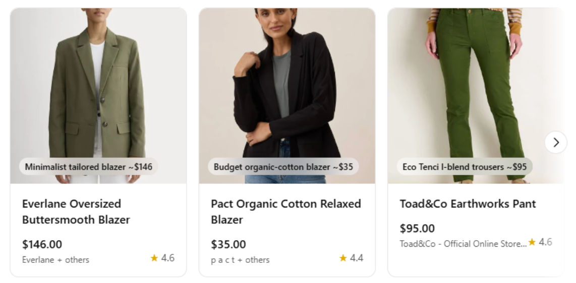 Professional workwear search results