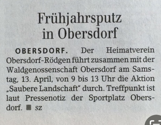 Aktion Saubere Landschaft 2024