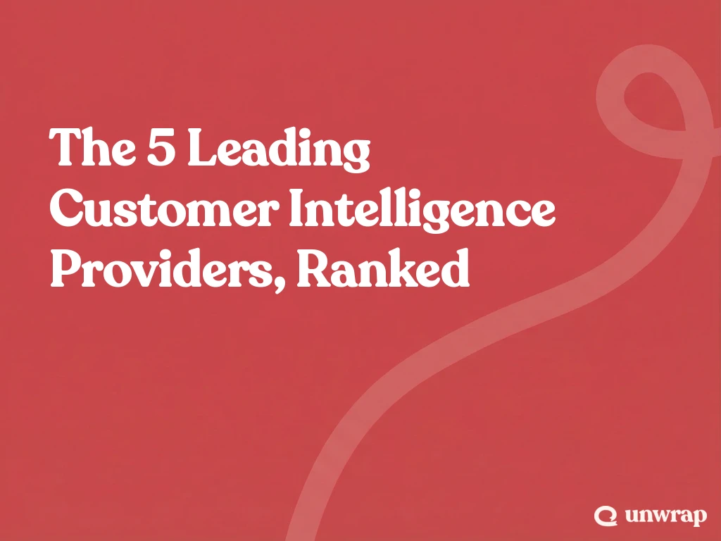 The 5 Leading Customer Intelligence Providers, Ranked