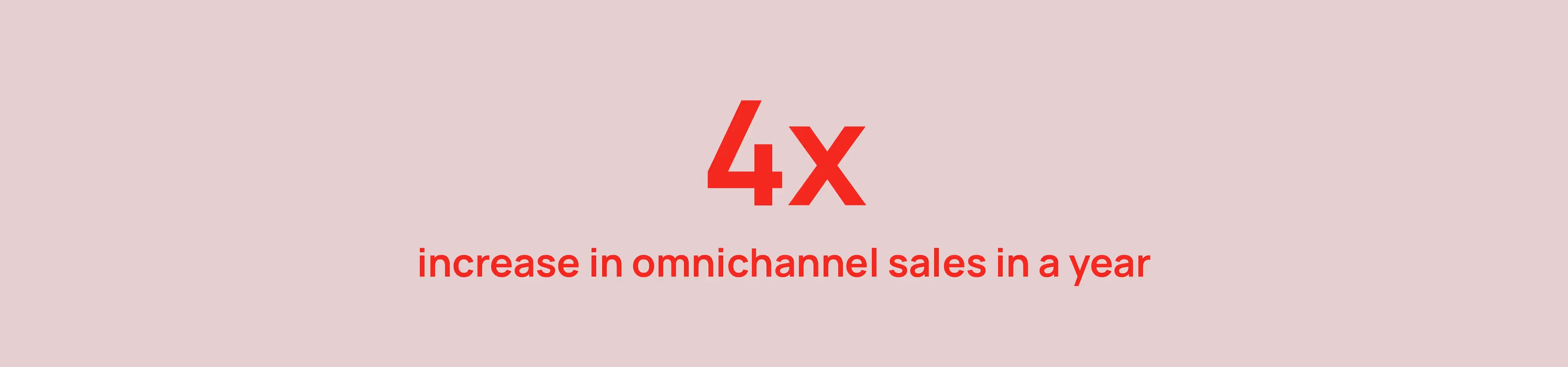 A photo describing 4x increase in omnichannel sales