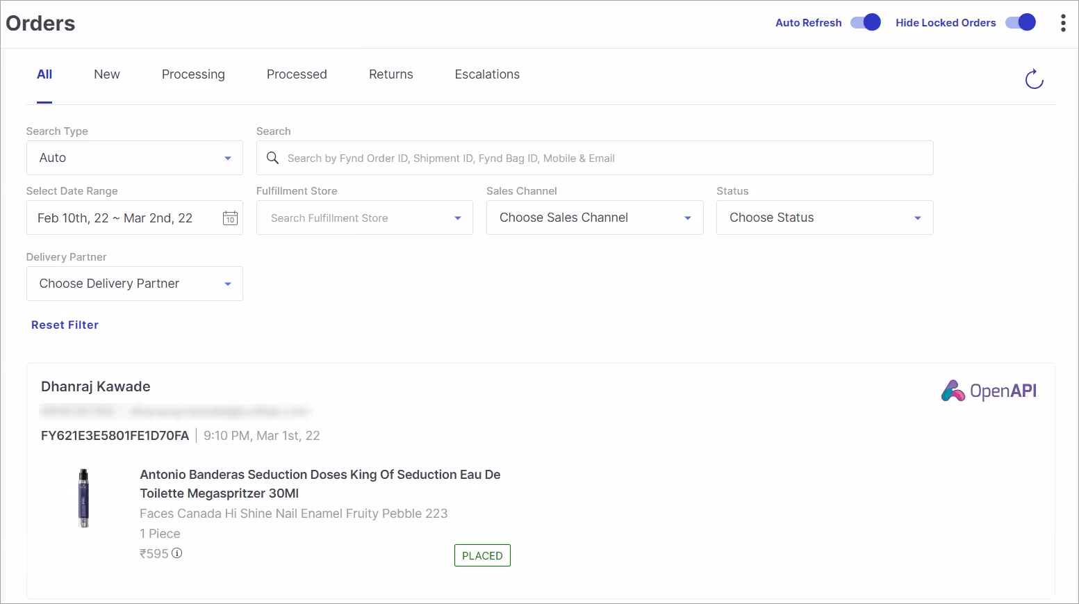 Fynd order management system