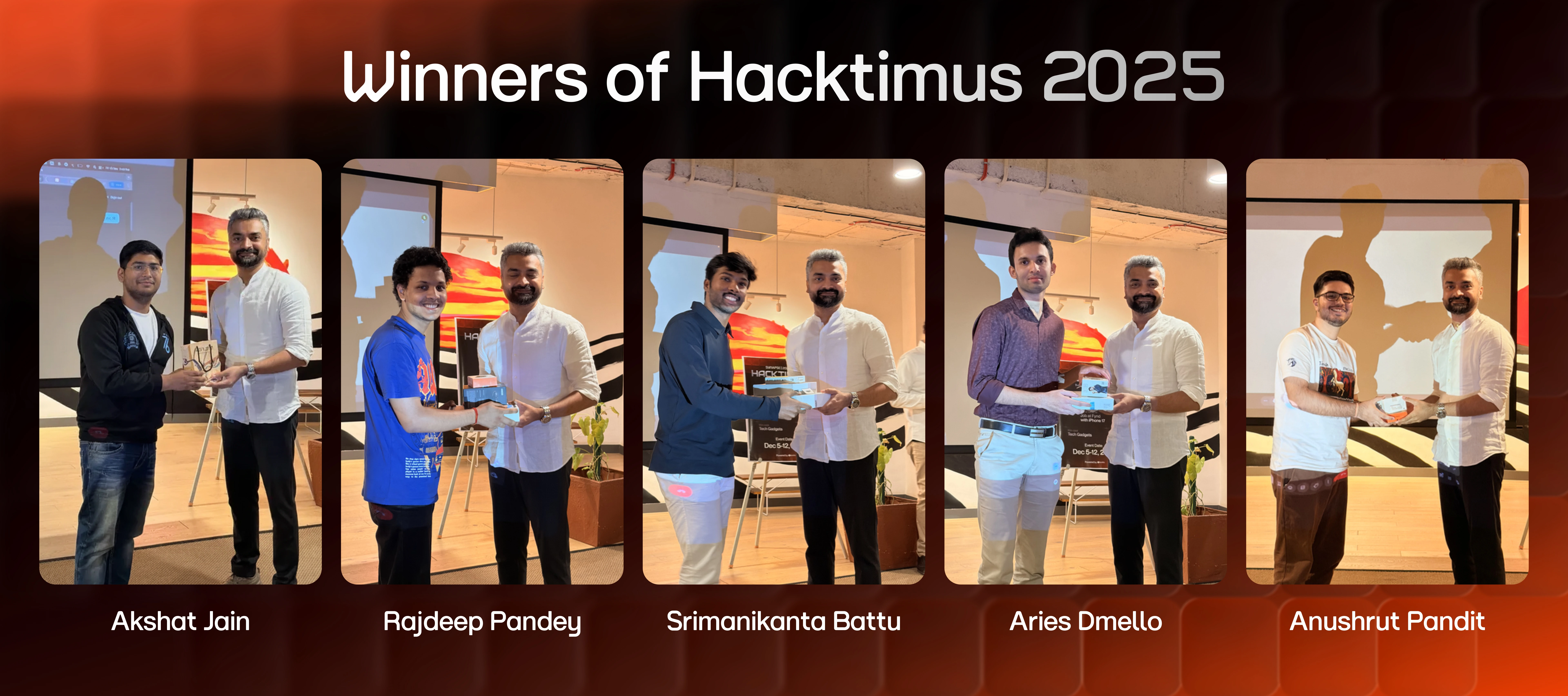 An image showing winners of Hacktimus 2025