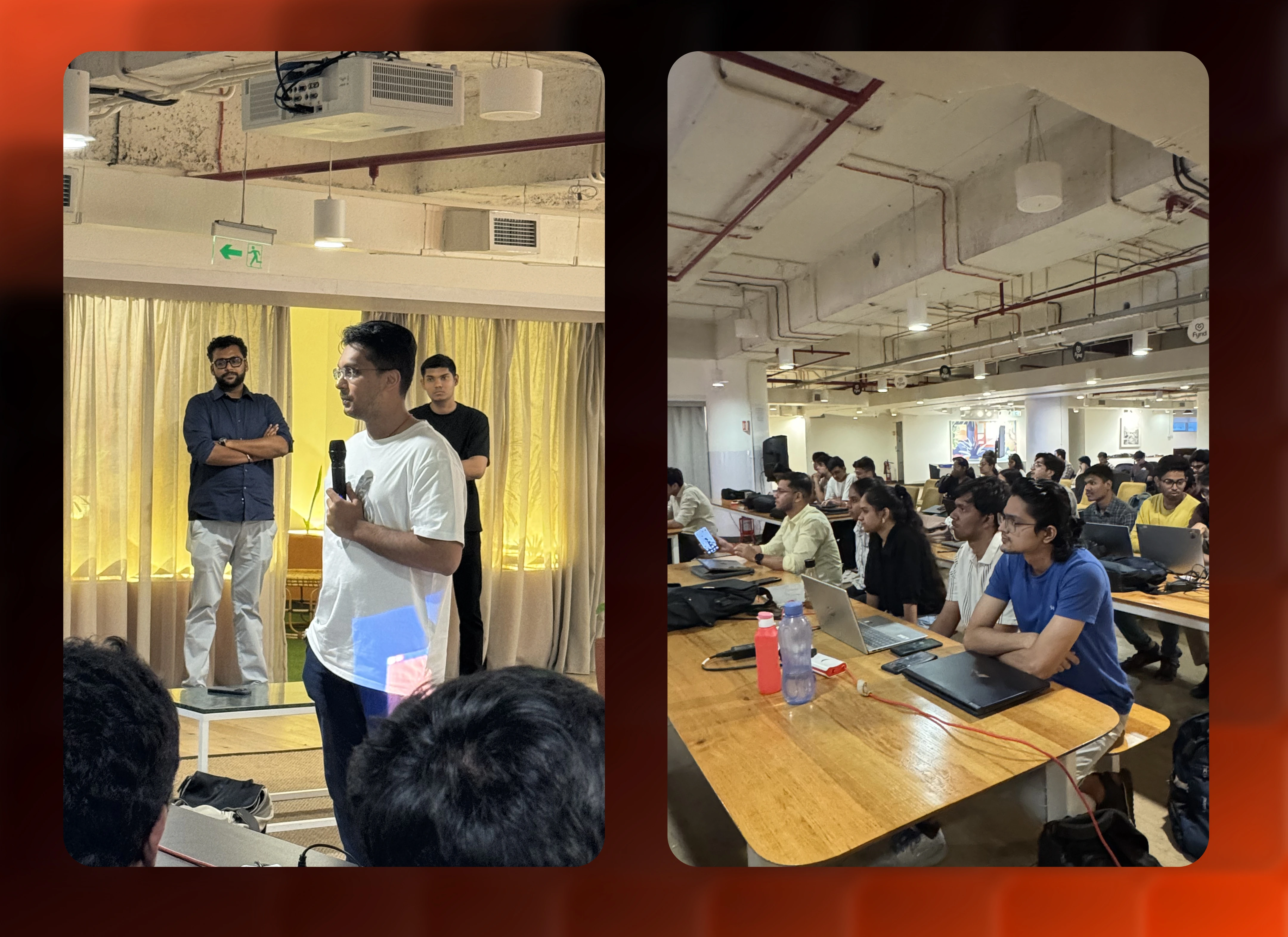 Founder Farooq Adam giving speech among the participants