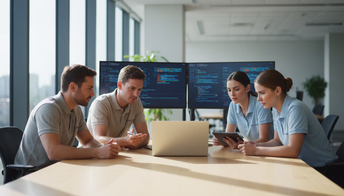 Team collaborating proactive network monitoring