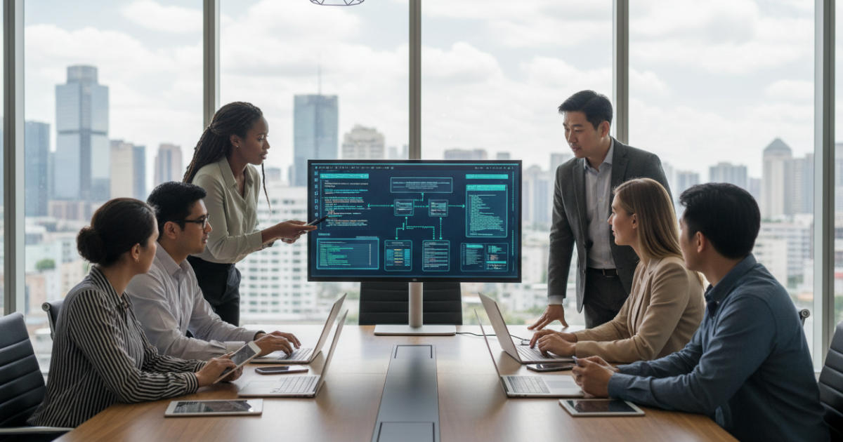 IT team discussing Managed IT Services Include