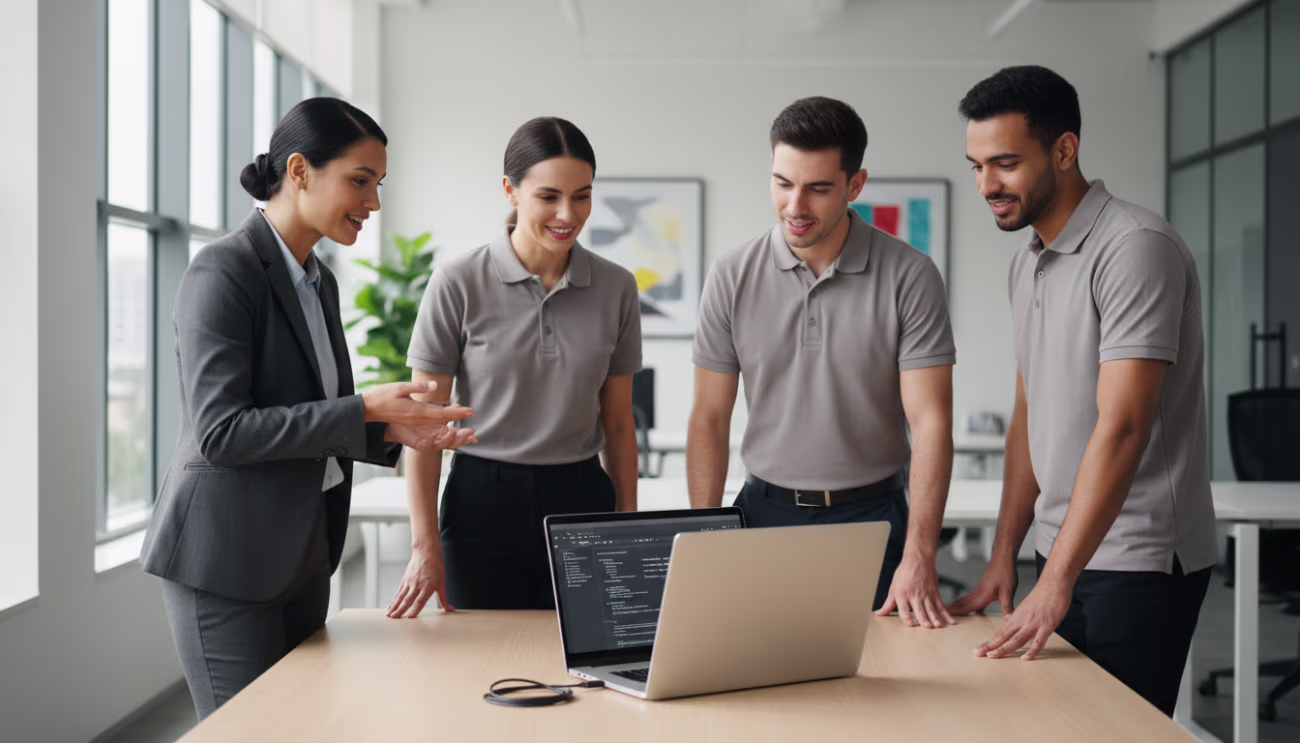 IT team discussing Managed IT Business Continuity