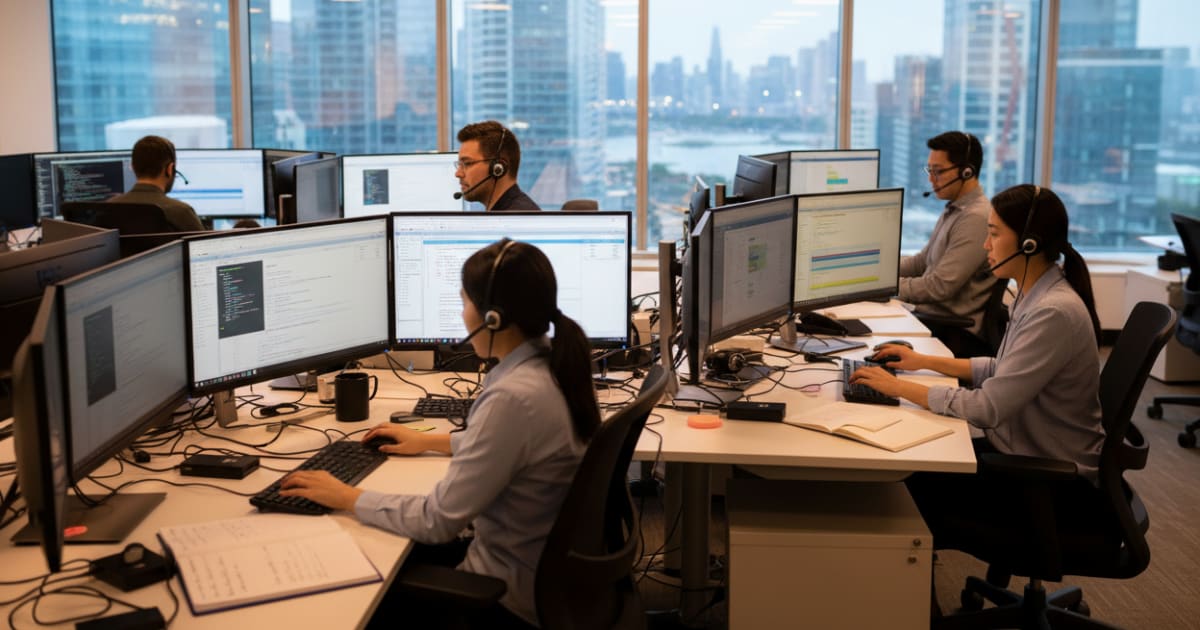 IT support team resolving issues