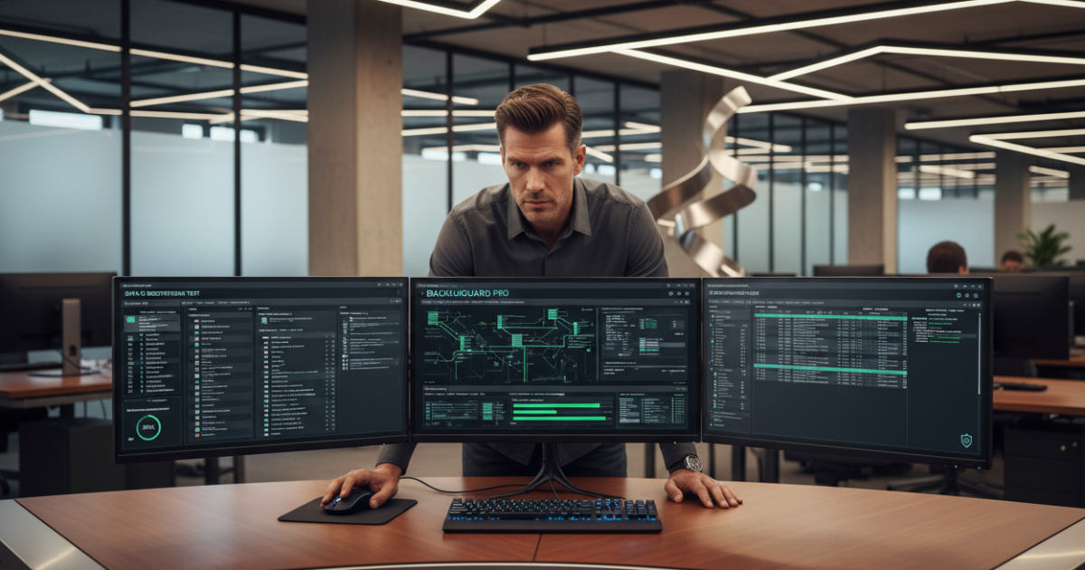 IT professional analyzing backup testing importance