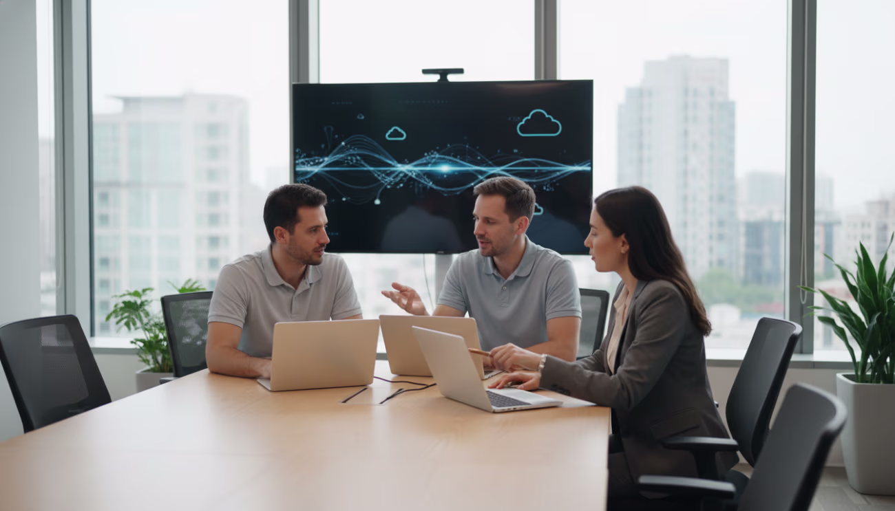 IT team discussing Cloud Sync vs Backup