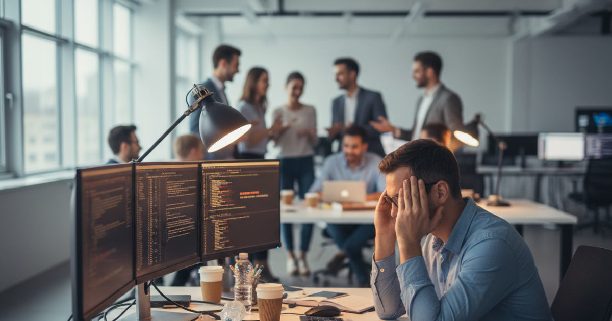 Internal IT Team Burnout at desk