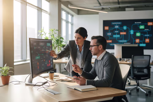 IT professionals reviewing Shared Responsibility IT Security