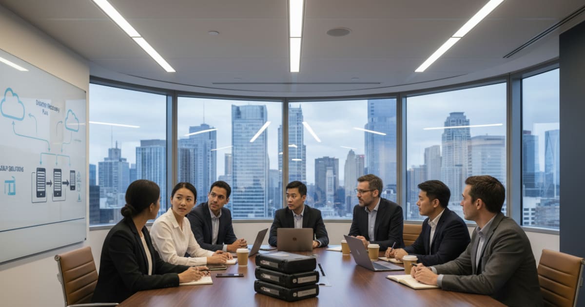 IT team discussing Data Loss Recovery Planning