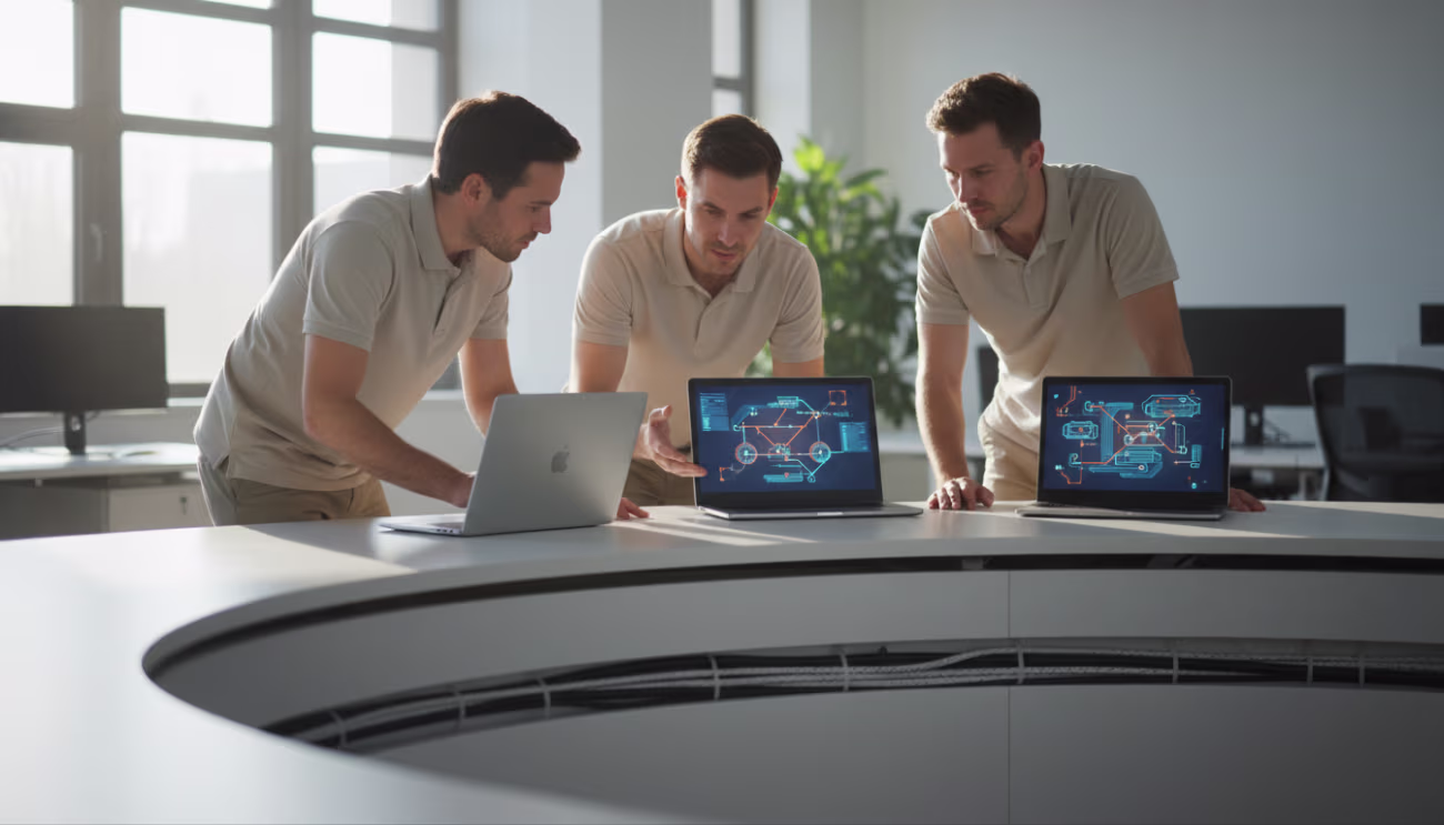 Team collaborating on network segmentation security