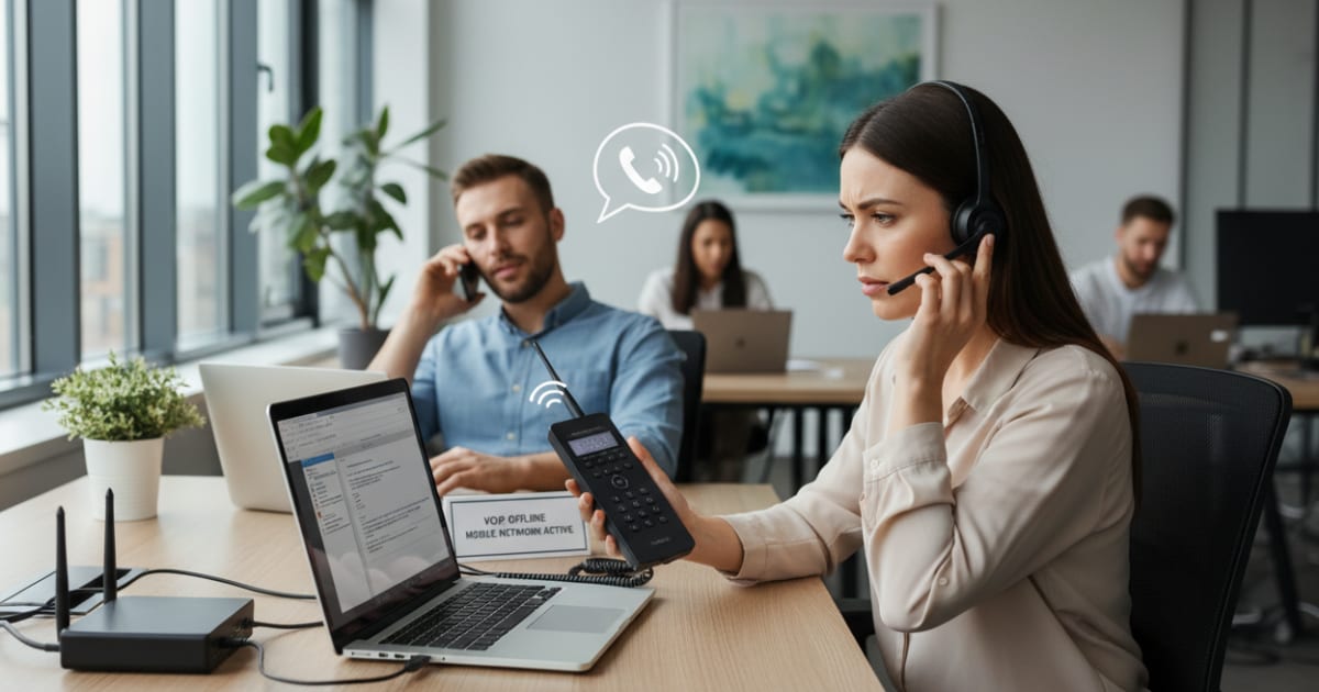 VoIP during internet outage troubleshooting