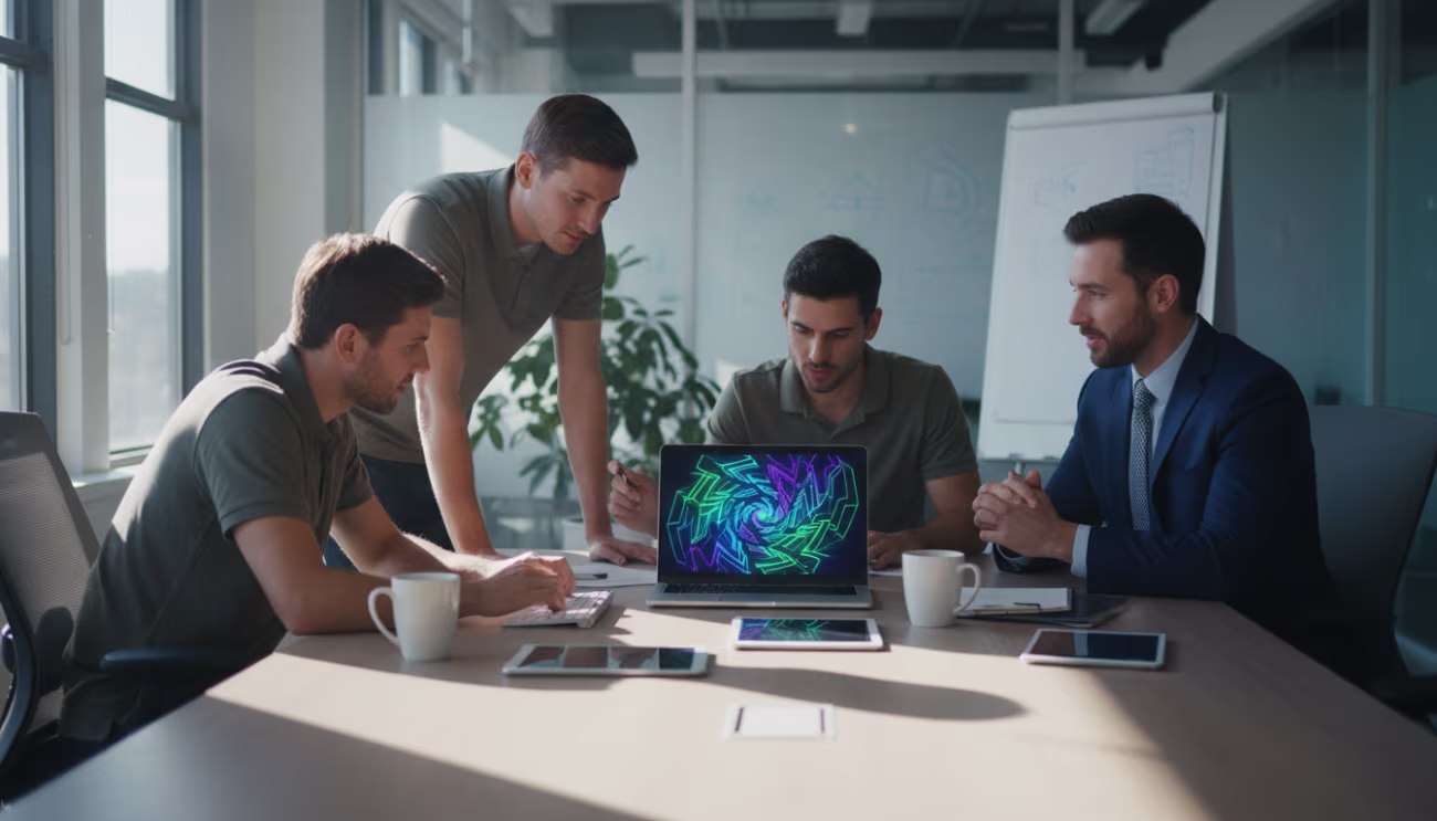 Team discussing ransomware preparedness plan