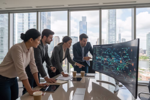 IT professionals collaborating scalable IT support process