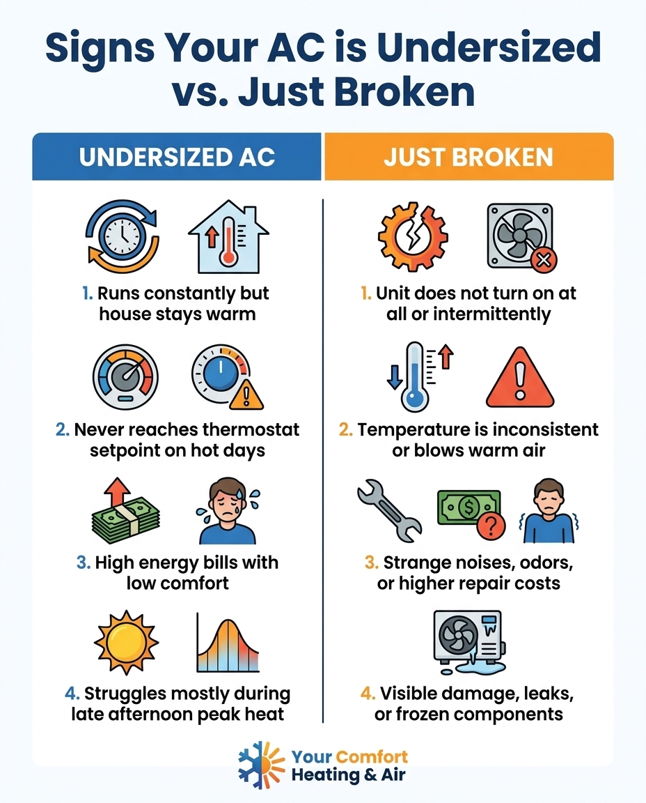 Signs Your AC is Undersized vs. Just Broken